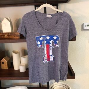 Texas Rangers baseball women’s v neck T-shirt